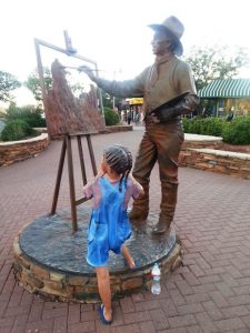 The Little Girl is part of the Sculpture!