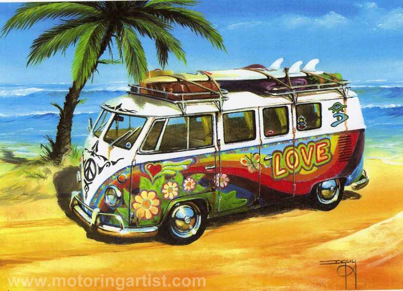 VW Split Screen Camper – Ian Guy – Motoring Artist